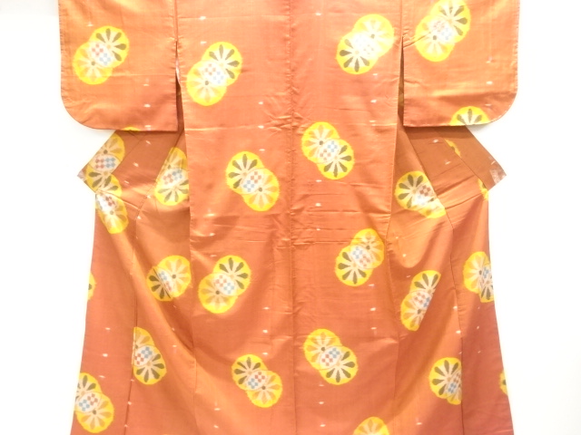 JAPANESE KIMONO / ANTIQUE KIMONO / TAISHO ROMAN STYLE / SILK / MEISEN / WOVEN FLOWERS